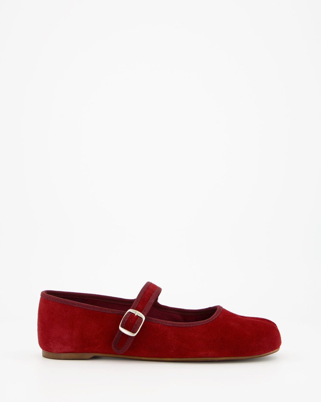 GEISHA - RED SUEDE FLATS