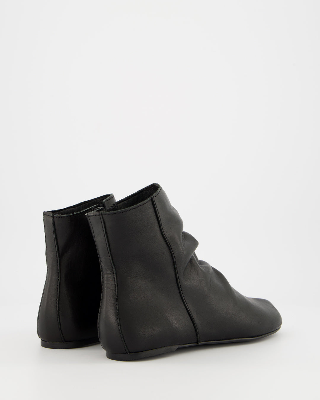 GIGI - BLACK LEATHER ANKLE BOOTS