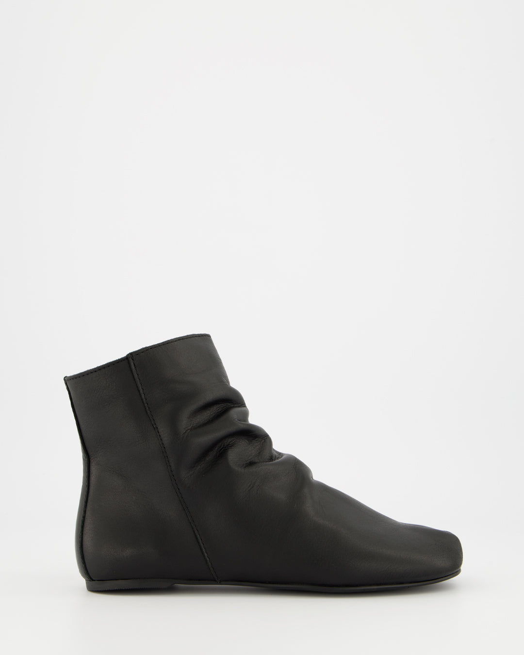 GIGI - BLACK LEATHER ANKLE BOOTS