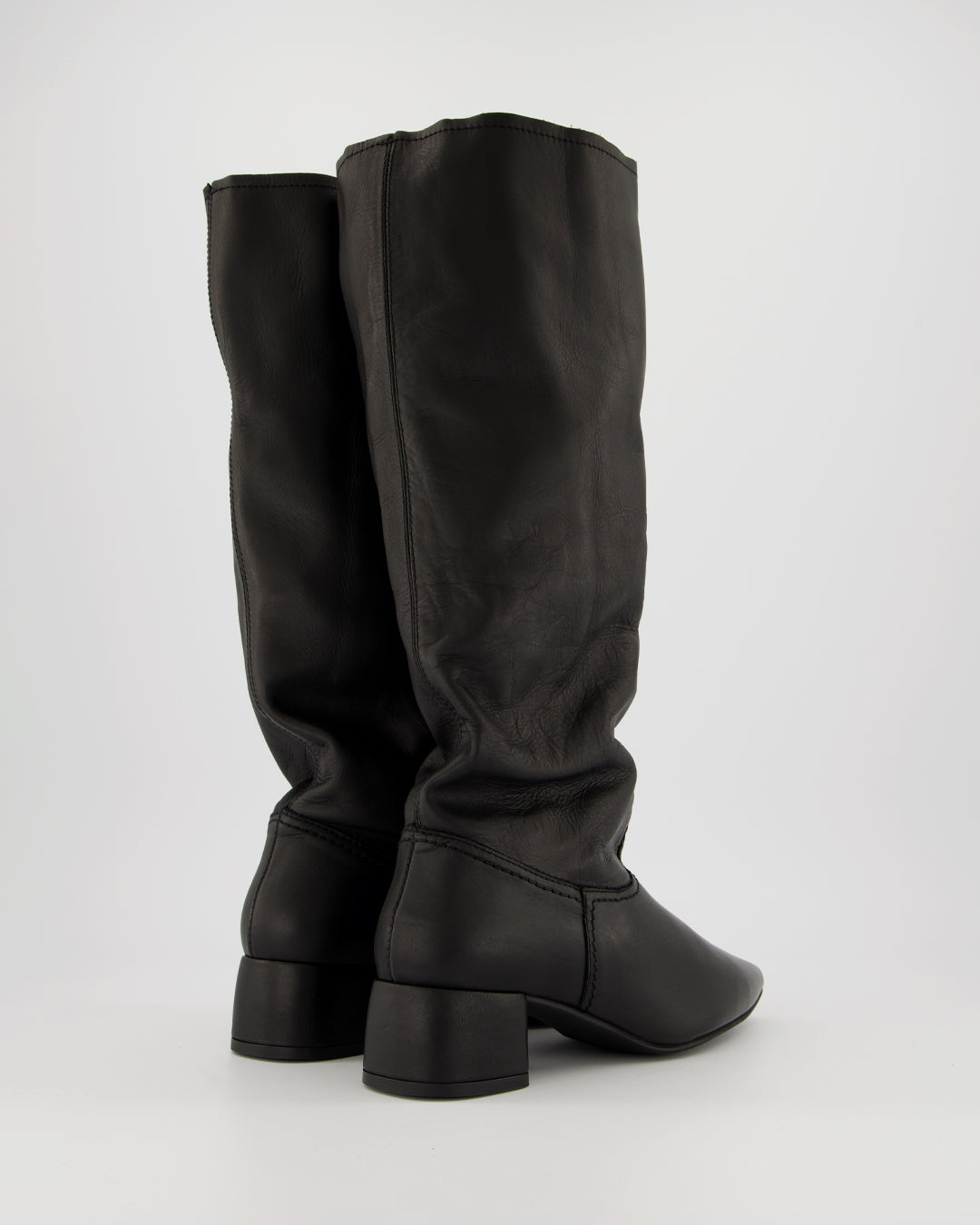 SINDY - BLACK LEATHER BOOTS