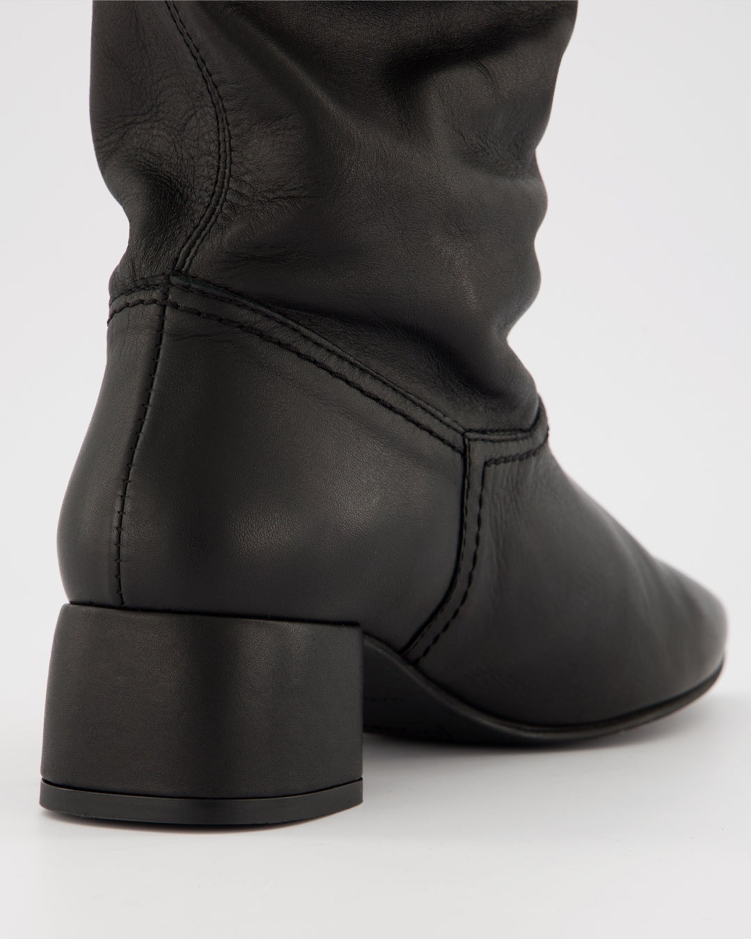 SINDY - BLACK LEATHER BOOTS