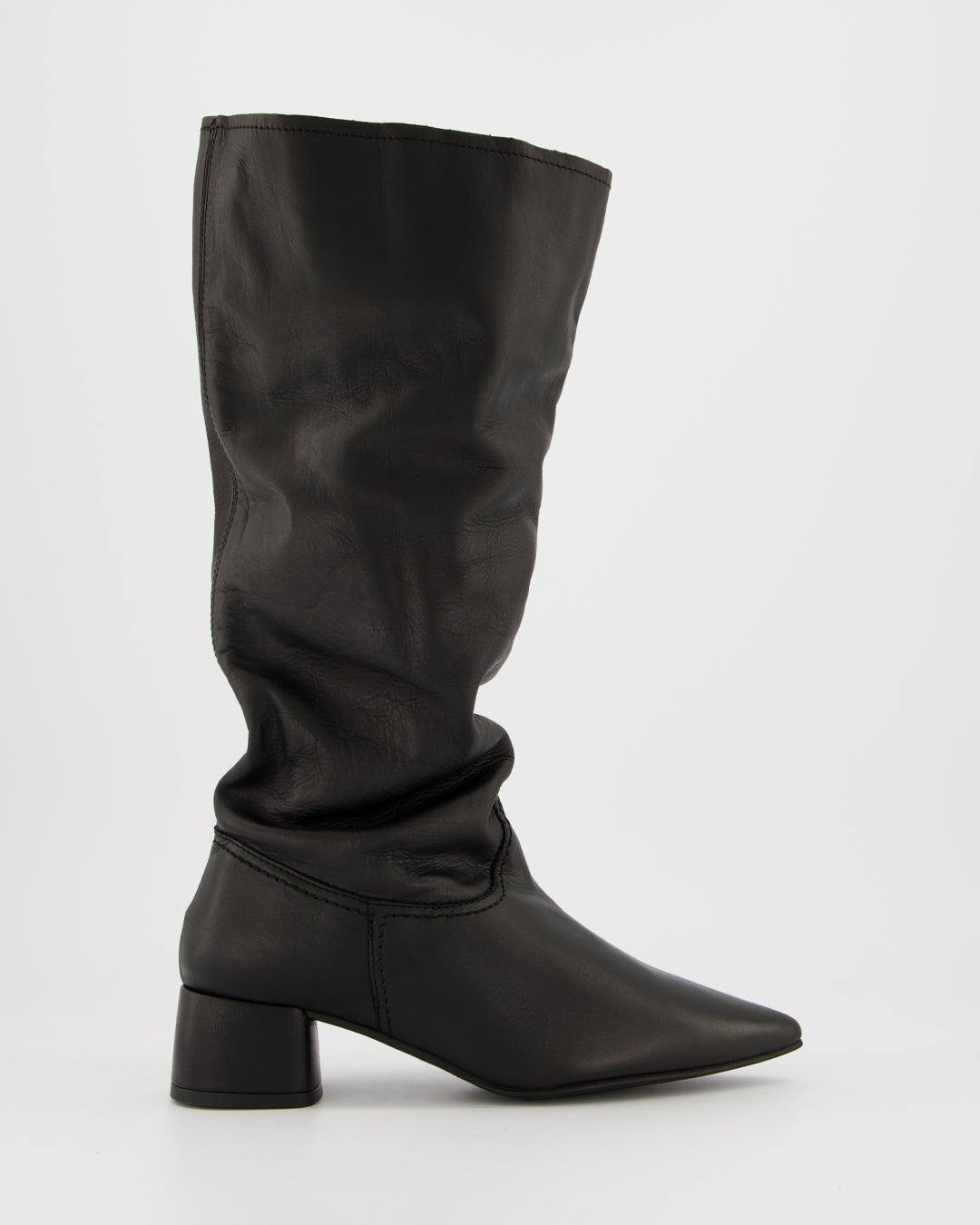 SINDY - BLACK LEATHER BOOTS